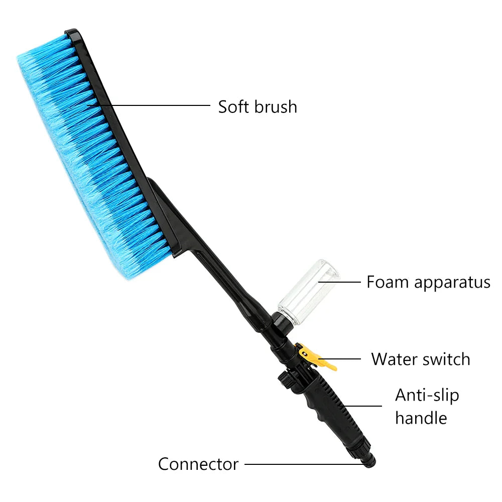 Car Wash Brush with Bottle Foam Washer Gun Handle Auto Care Cleaning Tool Truck Caravan Off Road 4x4 SUV Motorcycle Accessories