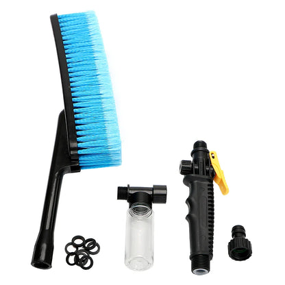Car Wash Brush with Bottle Foam Washer Gun Handle Auto Care Cleaning Tool Truck Caravan Off Road 4x4 SUV Motorcycle Accessories