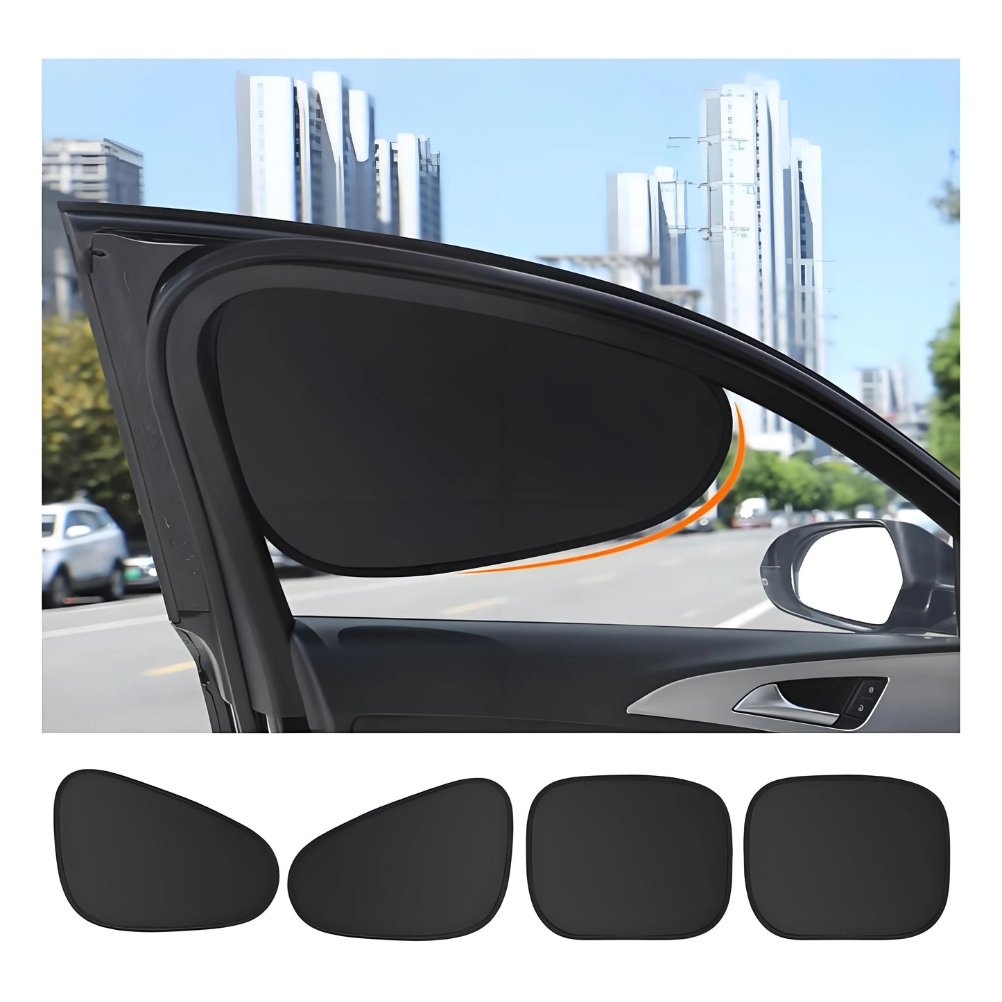 4-Piece Car Window Sun Shade Set – Pay for 2, Get 4
